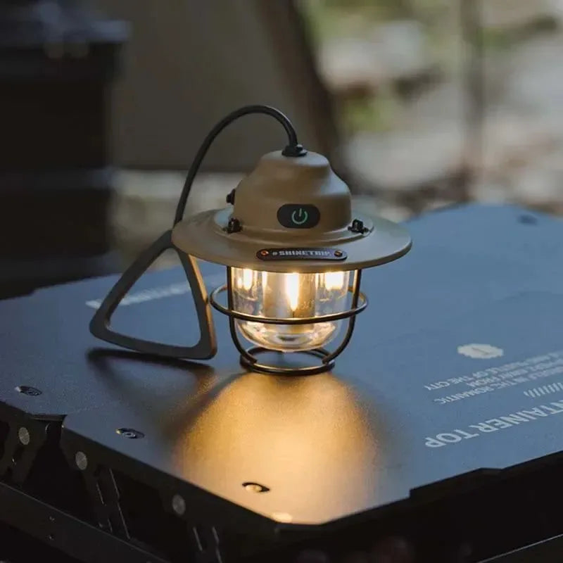 Vintage Pendant Light - Rechargeable Camping Ambient Light for Outdoor Use - Trekker Essentials