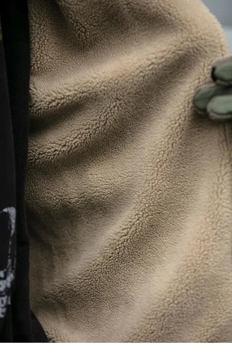 Vintage Polar Fleece Jacket Men's Winter Thick Loose Fit Streetwear Warm Coat - Trekker Essentials