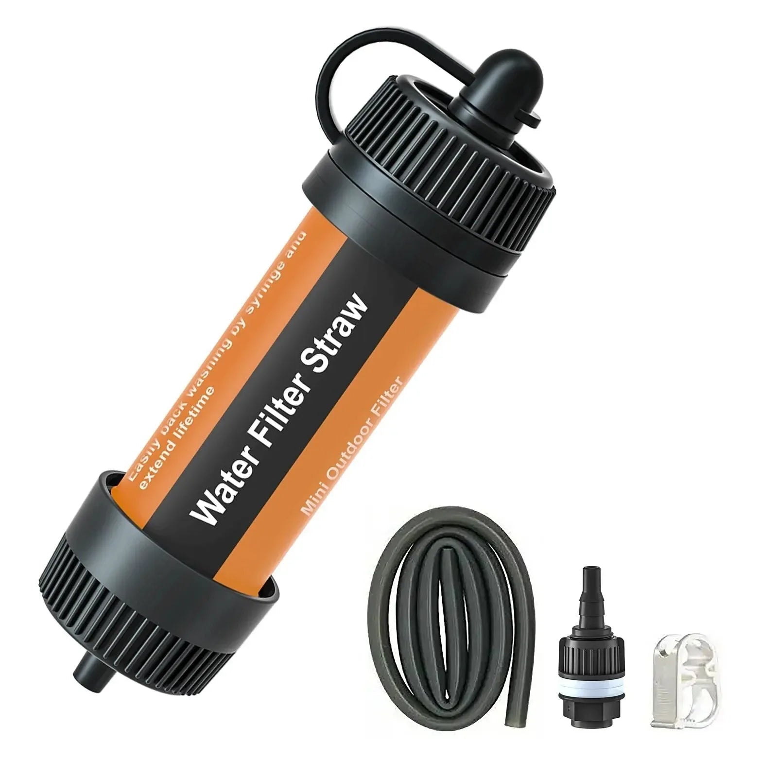 Water Filter Straw Outdoor Portable Water Purifier for Camping, Hiking, Backpacking, and Emergency Survival - Trekker Essentials