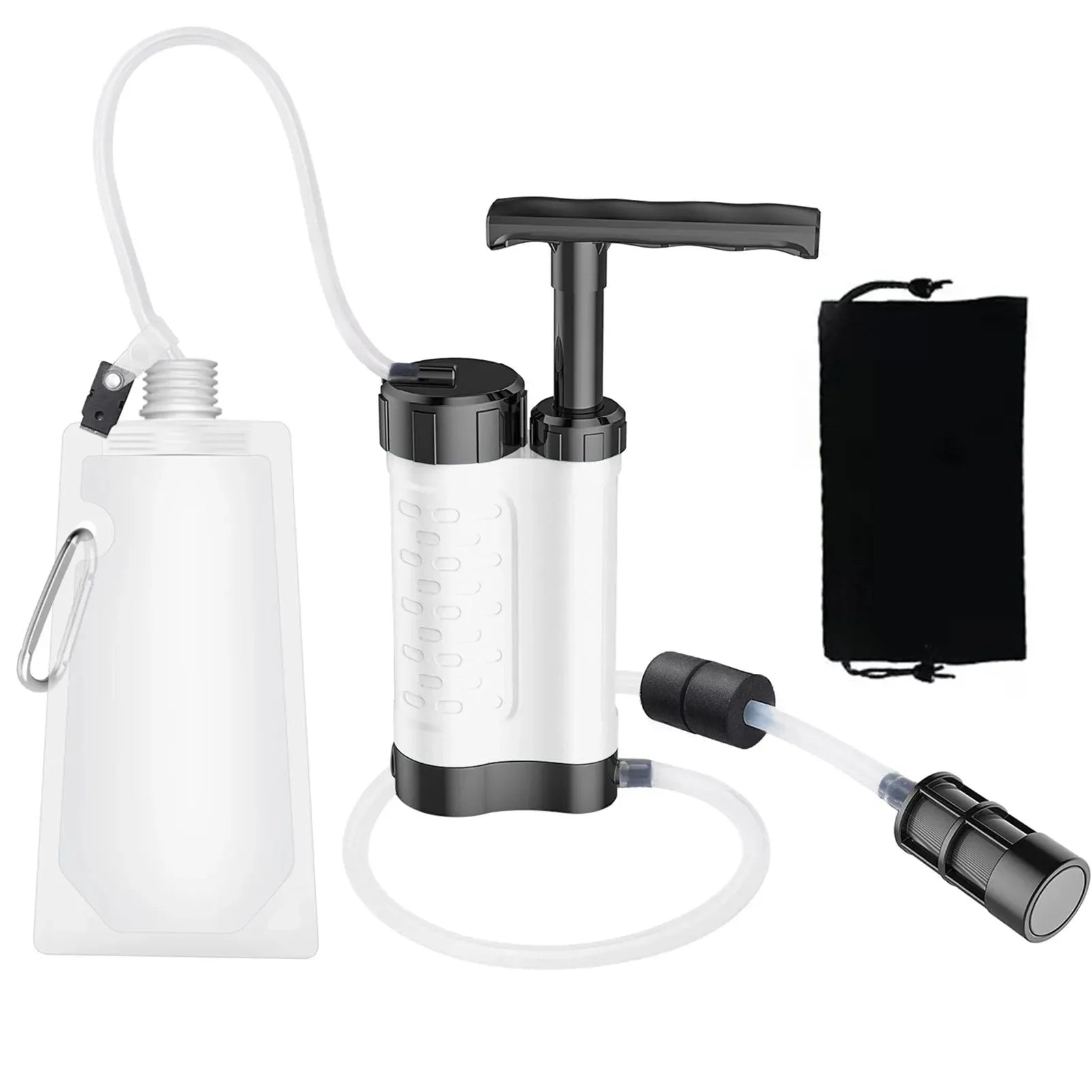 Water Purifier Pump Water Filtration System 0.01 Micron Filter Portable Outdoor Camping Emergency Survival Gear - Trekker Essentials