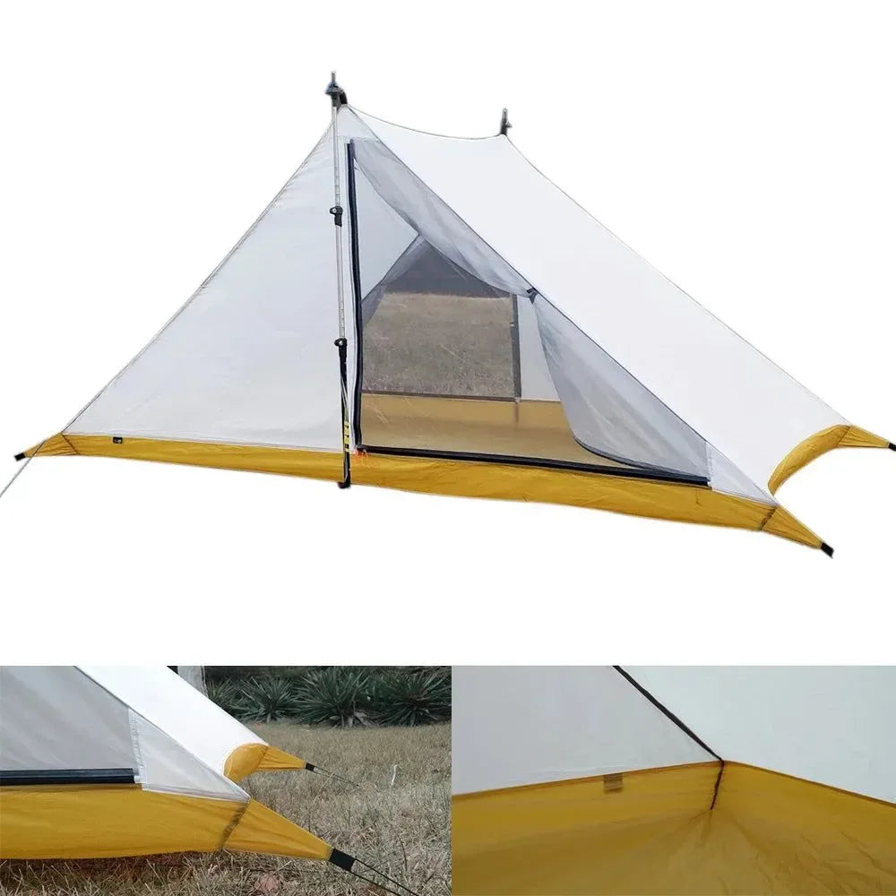 Waterproof 2-Person Rodless Tent - Professional 20D Silnylon Ultralight 4-Season Camping Tent - Trekker Essentials