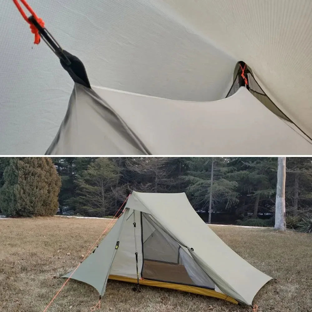 Waterproof 2-Person Rodless Tent - Professional 20D Silnylon Ultralight 4-Season Camping Tent - Trekker Essentials