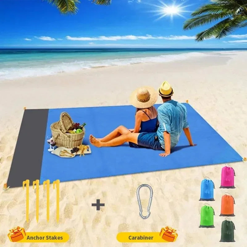 Waterproof Beach Mat - Foldable 210x200cm Outdoor Picnic Blanket for Camping - Trekker Essentials
