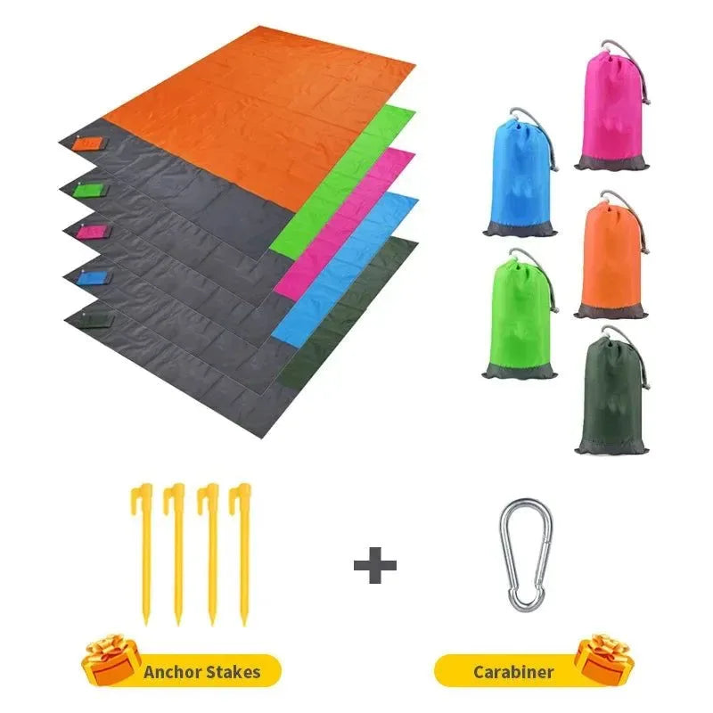 Waterproof Beach Mat - Foldable 210x200cm Outdoor Picnic Blanket for Camping - Trekker Essentials