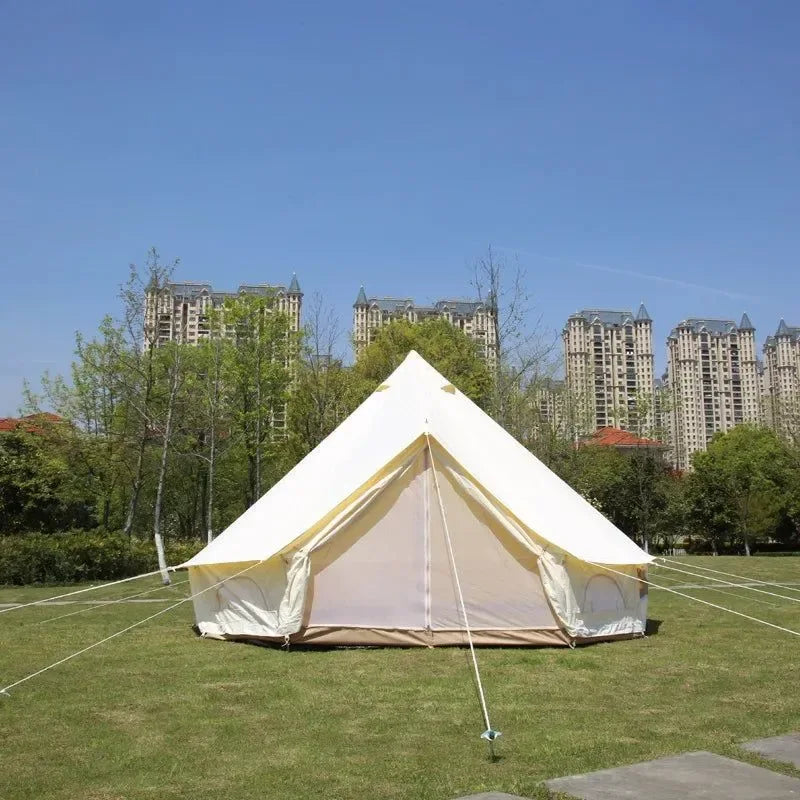 Waterproof Bell Tent with Antiflaming Bottom - 5/8 Person, 900D Oxford, Four-Season - Trekker Essentials