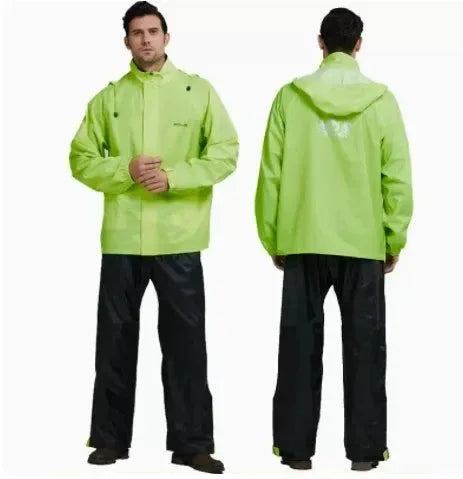 Waterproof Breathable Motorcycle Raincoat Set with Reflective Features for Riding in Rainstorms - Trekker Essentials