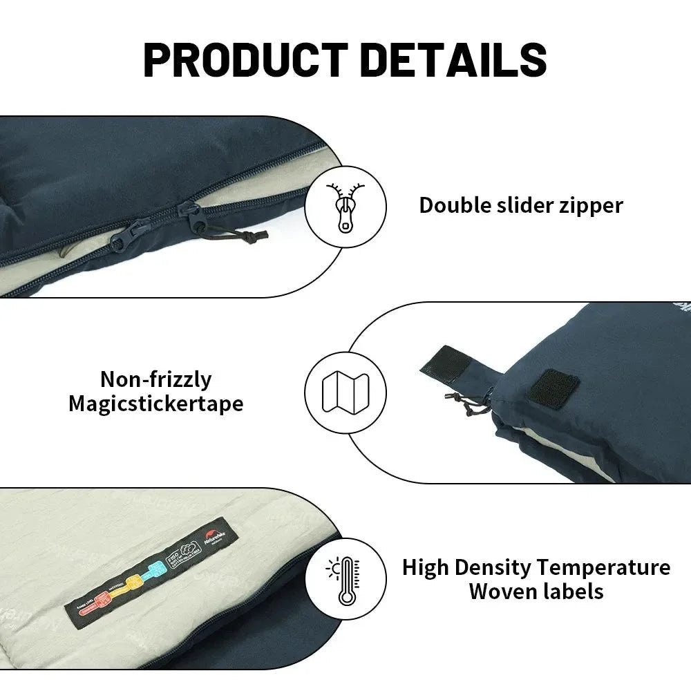 Waterproof Camping Envelope Sleeping Bag - Warm and Comfortable for Adults - Trekker Essentials