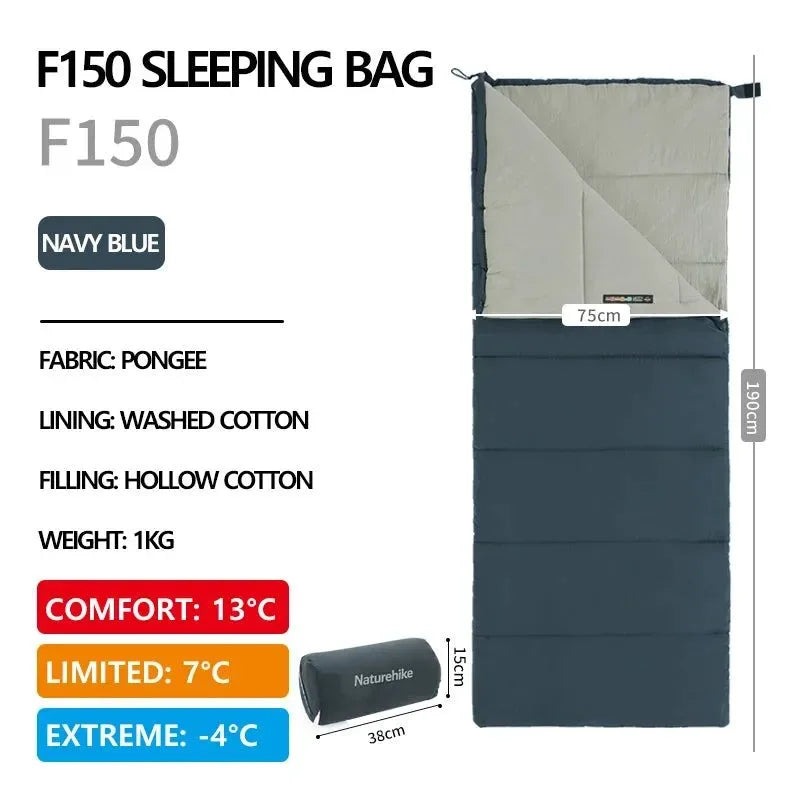 Waterproof Camping Envelope Sleeping Bag - Warm and Comfortable for Adults - Trekker Essentials