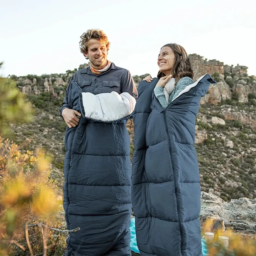 Waterproof Camping Envelope Sleeping Bag - Warm and Comfortable for Adults - Trekker Essentials