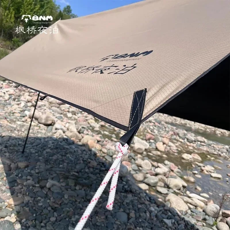 Waterproof Camping Tarp Shelter for Outdoor Adventures- 3m x 4m Portable Sun Shade Beach Tent - Trekker Essentials