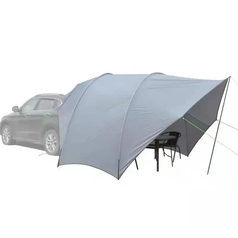 Waterproof Car Awning Sun Shelter - Eggshell Shape Auto SUV Canopy Camper Trailer Sun Shade for Outdoor Camping and Beach - Trekker Essentials
