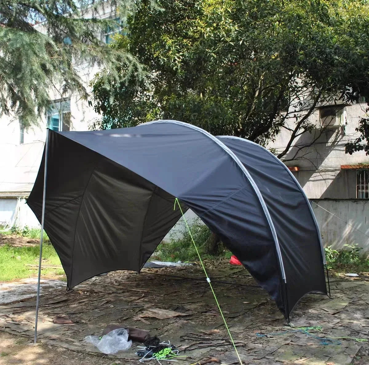 Waterproof Car Awning Sun Shelter - Eggshell Shape Auto SUV Canopy Camper Trailer Sun Shade for Outdoor Camping and Beach - Trekker Essentials