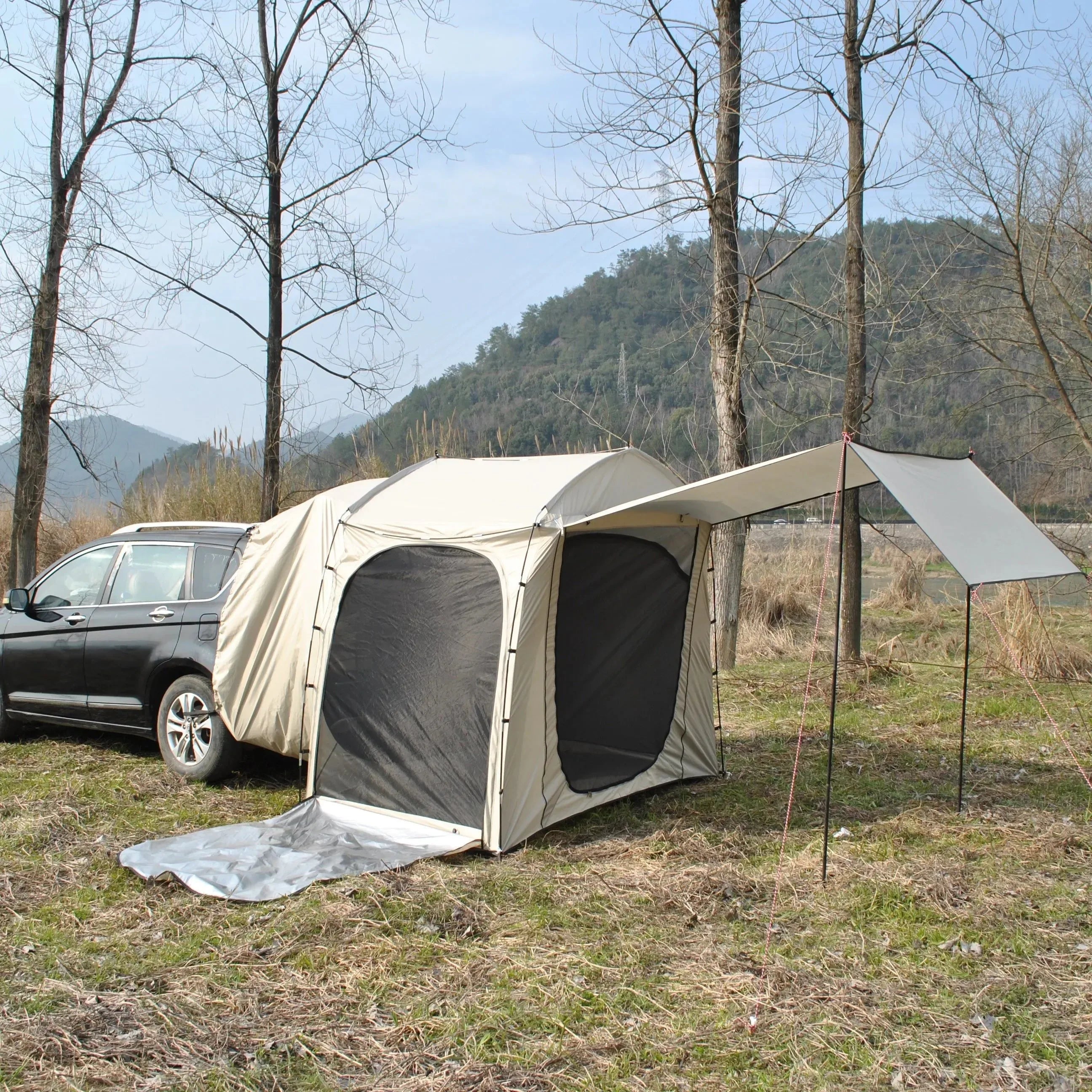 Waterproof Car Tent with Canopy - Car Tailgate Canopy Tent, Vehicle SUV Tent, and Standalone Dome Tent - Trekker Essentials