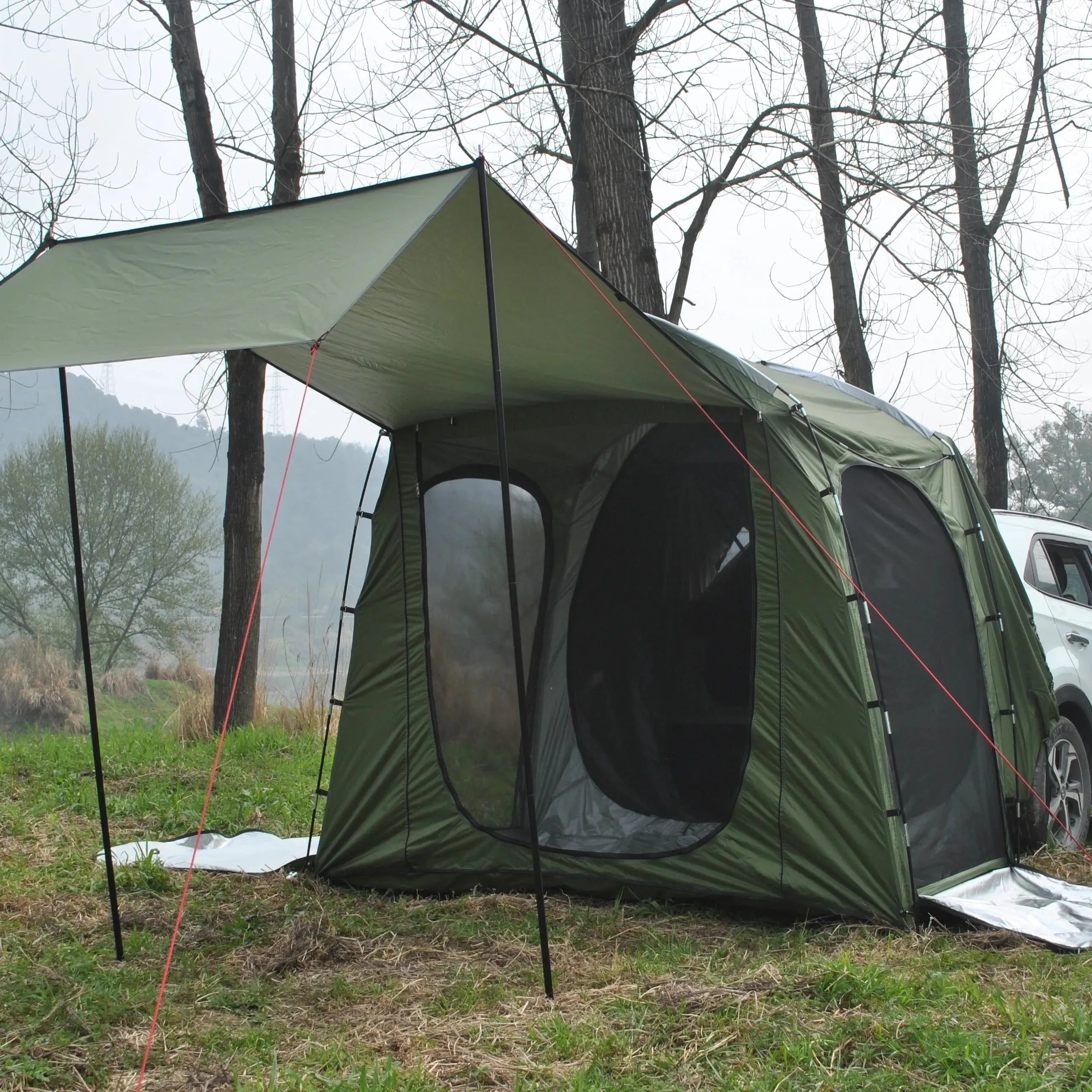 Waterproof Car Tent with Canopy - Car Tailgate Canopy Tent, Vehicle SUV Tent, and Standalone Dome Tent - Trekker Essentials