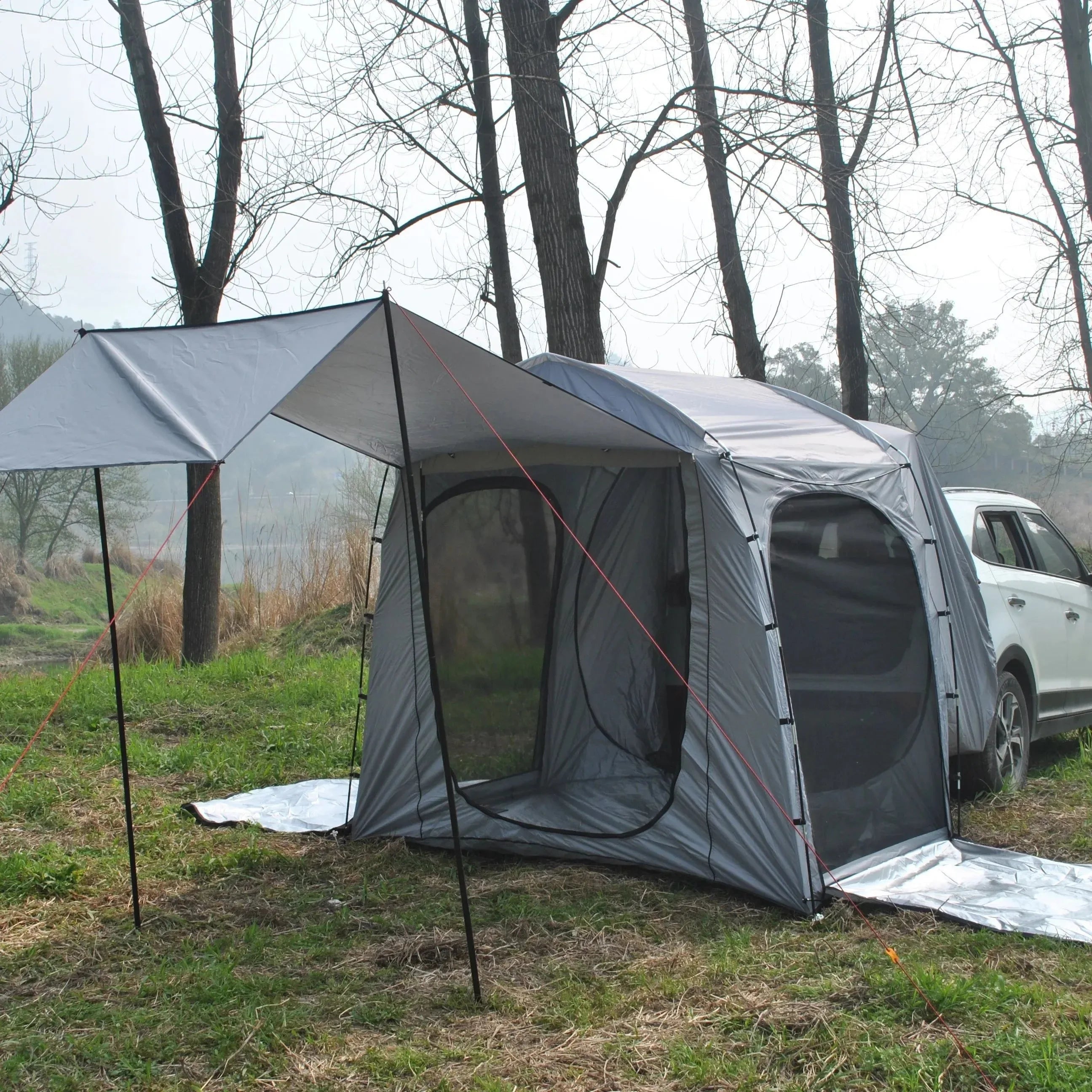 Waterproof Car Tent with Canopy - Car Tailgate Canopy Tent, Vehicle SUV Tent, and Standalone Dome Tent - Trekker Essentials