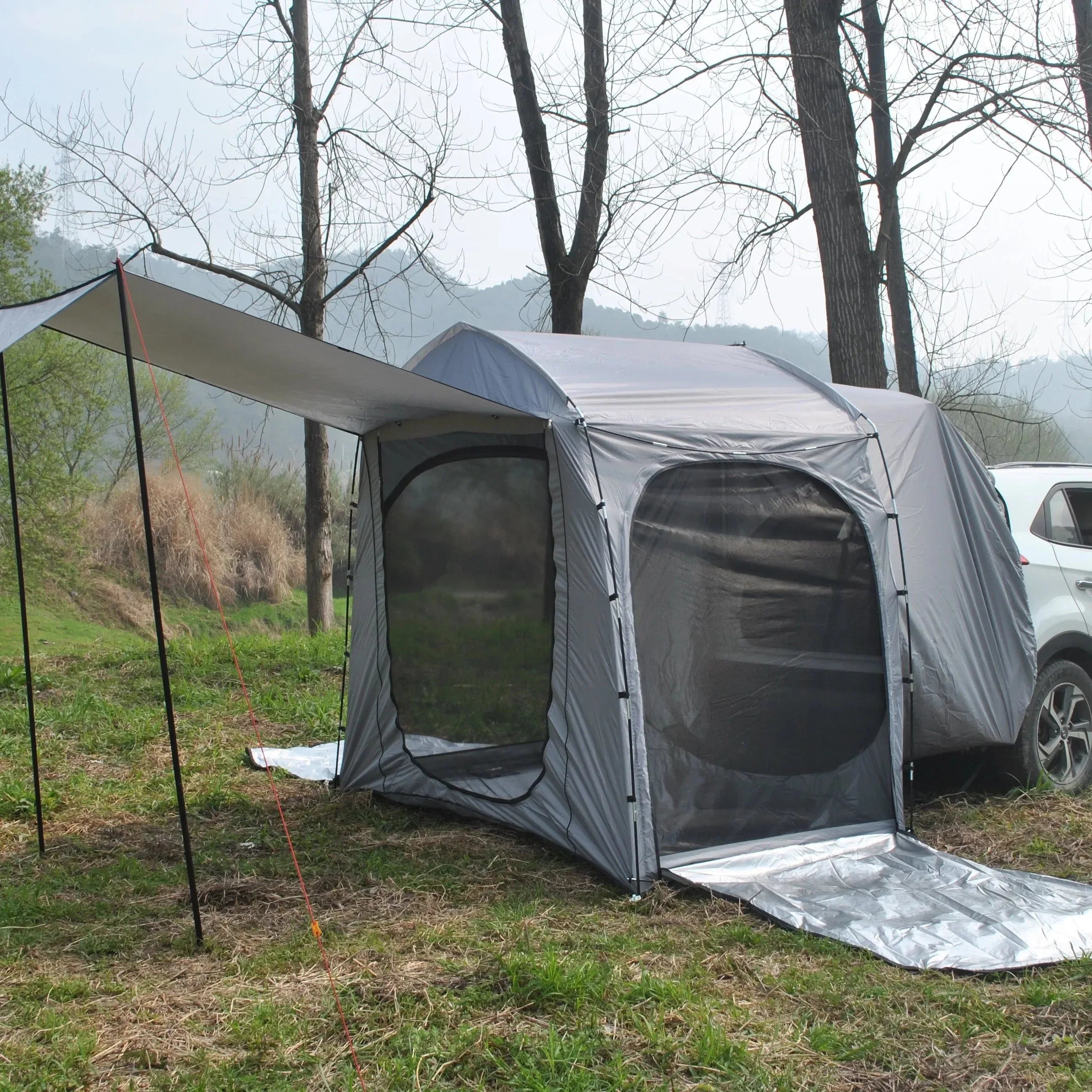 Waterproof Car Tent with Canopy - Car Tailgate Canopy Tent, Vehicle SUV Tent, and Standalone Dome Tent - Trekker Essentials