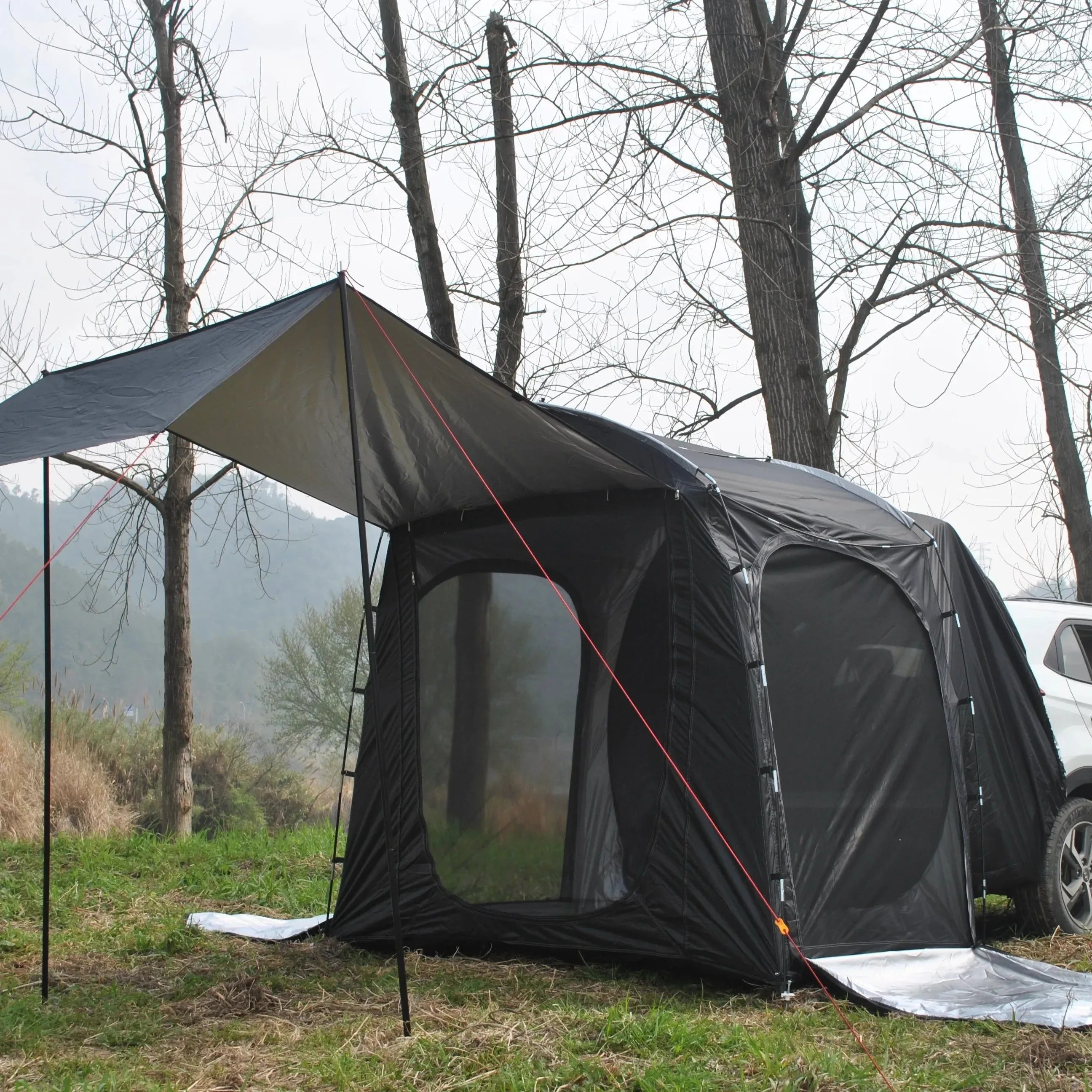 Waterproof Car Tent with Canopy - Car Tailgate Canopy Tent, Vehicle SUV Tent, and Standalone Dome Tent - Trekker Essentials