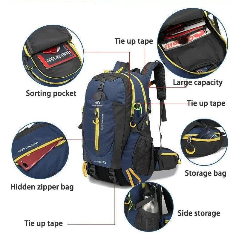 Waterproof Climbing Backpack: Versatile Outdoor Sports Bag for Camping, Hiking, and Mountaineering - Trekker Essentials