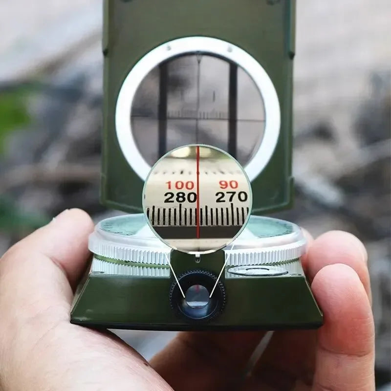 Waterproof High Precision Compass Outdoor Gadget Sports Hiking Mountaineering Professional Military Army Metal Sight - Trekker Essentials