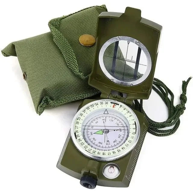 Waterproof High Precision Compass Outdoor Gadget Sports Hiking Mountaineering Professional Military Army Metal Sight - Trekker Essentials