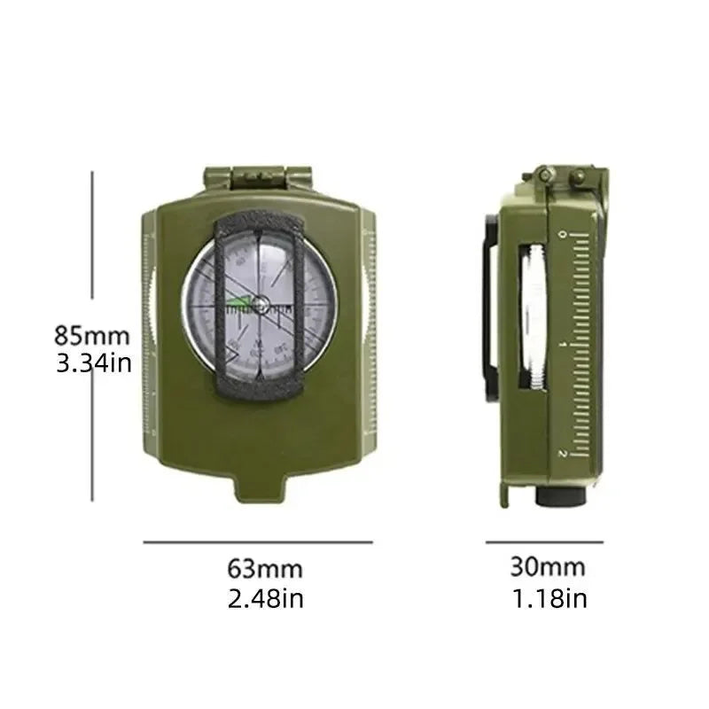 Waterproof High Precision Compass Outdoor Gadget Sports Hiking Mountaineering Professional Military Army Metal Sight - Trekker Essentials