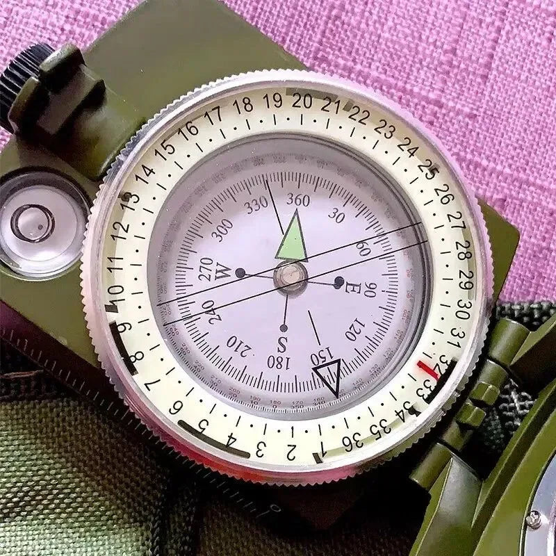 Waterproof High Precision Compass Outdoor Gadget Sports Hiking Mountaineering Professional Military Army Metal Sight - Trekker Essentials
