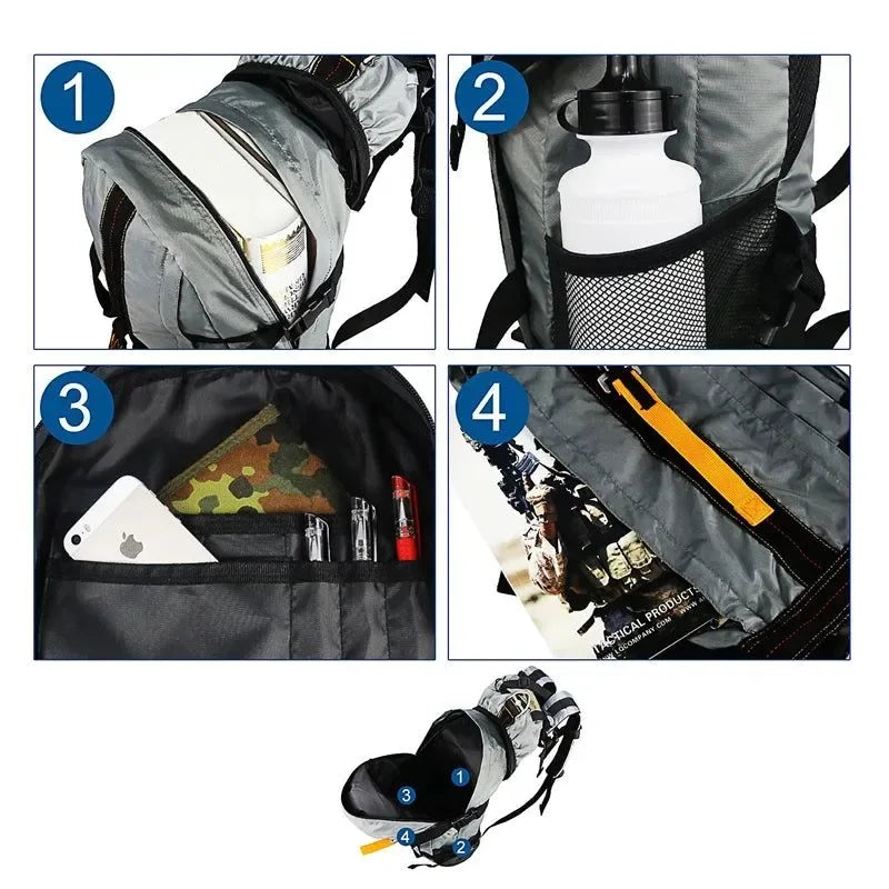 Waterproof Hiking Backpack – Lightweight 47L Travel & Trekking Daypack for Men & Women - Trekker Essentials