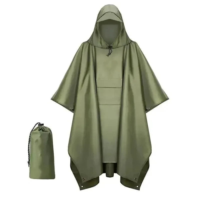 Waterproof Lightweight Hooded Rain Poncho - Multi-Purpose for Camping, Hiking, Cycling - Trekker Essentials
