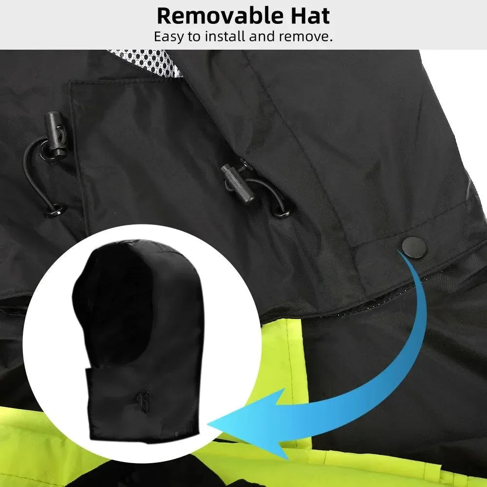 Waterproof Motorcycle Rain Suit - Reflective, Durable, and Portable Raincoat & Pants for Bikers - Trekker Essentials