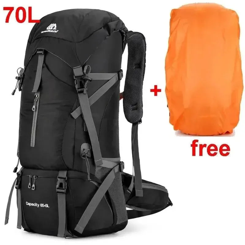 Waterproof Nylon Camping Travel Backpack: Ideal Gear for Outdoor Hiking and Mountaineering - Trekker Essentials