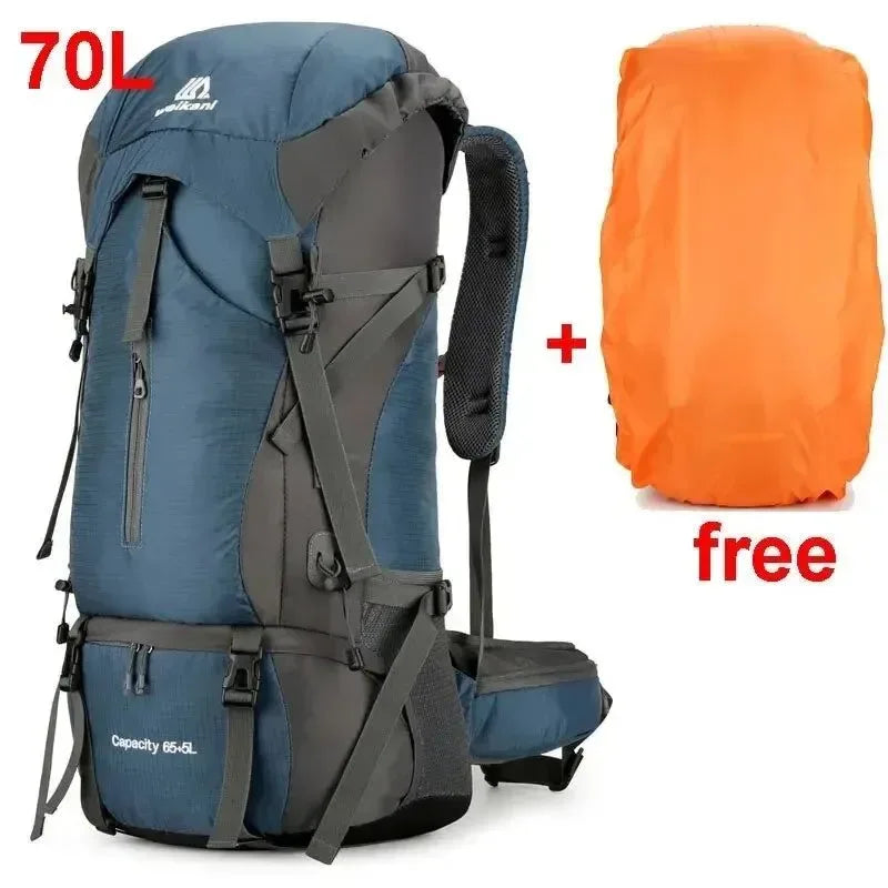 Waterproof Nylon Camping Travel Backpack: Ideal Gear for Outdoor Hiking and Mountaineering - Trekker Essentials