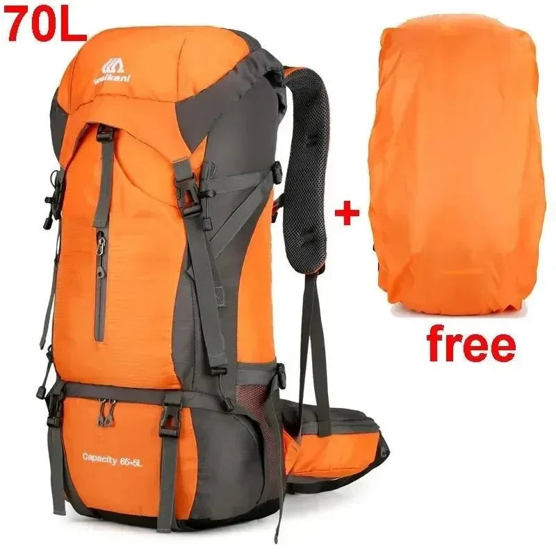 Waterproof Nylon Camping Travel Backpack: Ideal Gear for Outdoor Hiking and Mountaineering - Trekker Essentials
