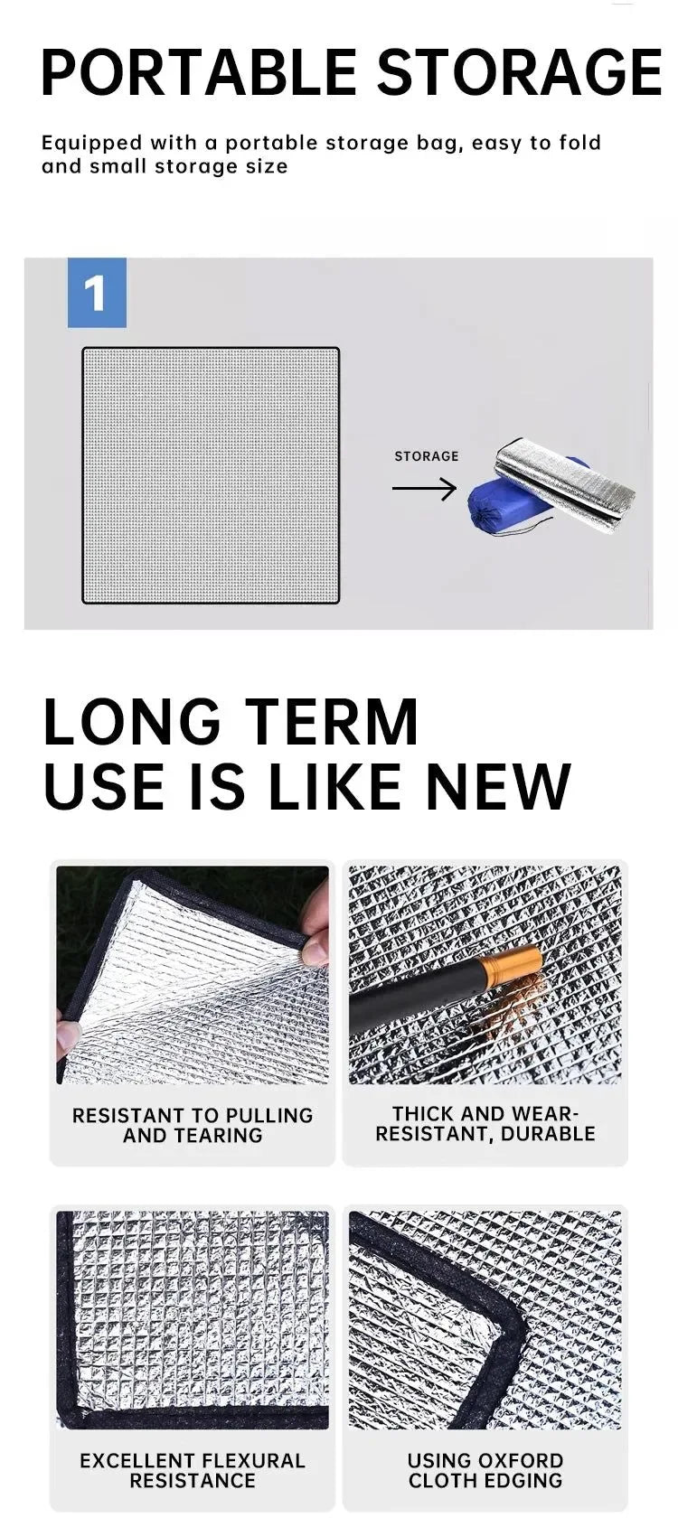 Waterproof Outdoor Camping Foam Mat – Moisture-Proof & Insulated Sleeping Pad for Two (1/10pcs) - Trekker Essentials