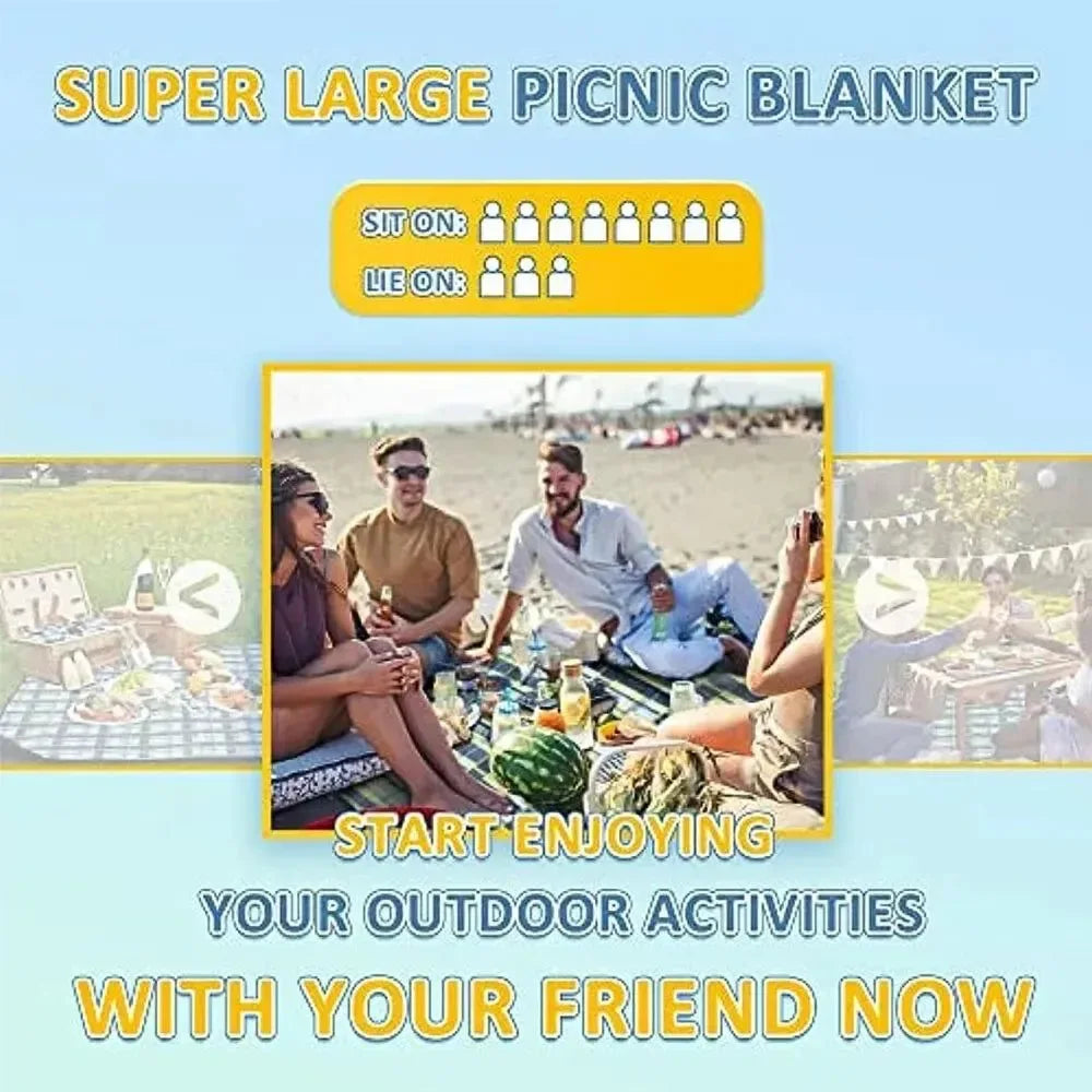 Waterproof Outdoor Picnic Mat - Sandproof Camping Blanket for Beach, Hiking & Travel - Trekker Essentials