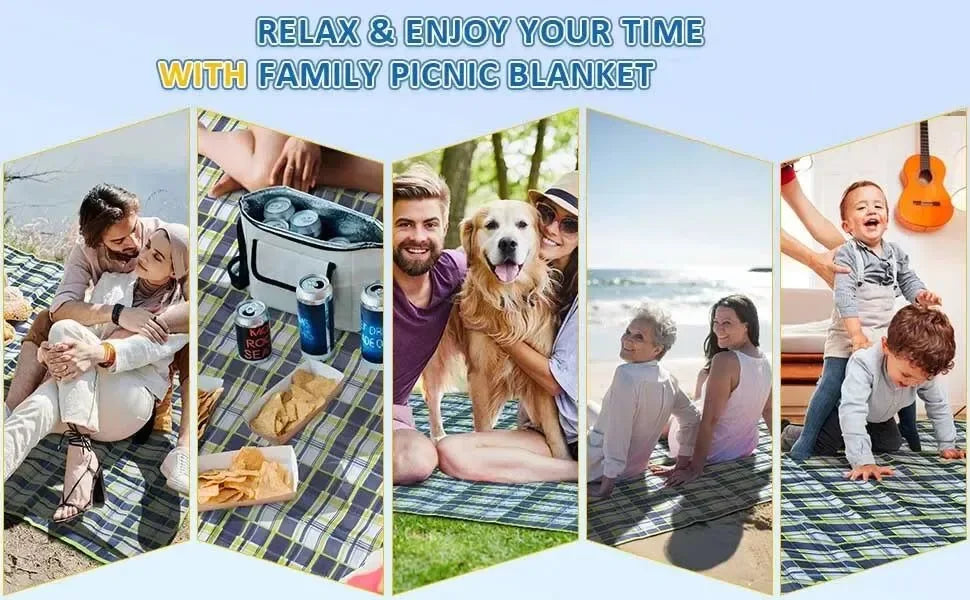 Waterproof Outdoor Picnic Mat - Sandproof Camping Blanket for Beach, Hiking & Travel - Trekker Essentials