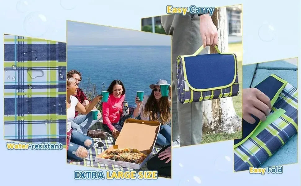 Waterproof Outdoor Picnic Mat - Sandproof Camping Blanket for Beach, Hiking & Travel - Trekker Essentials