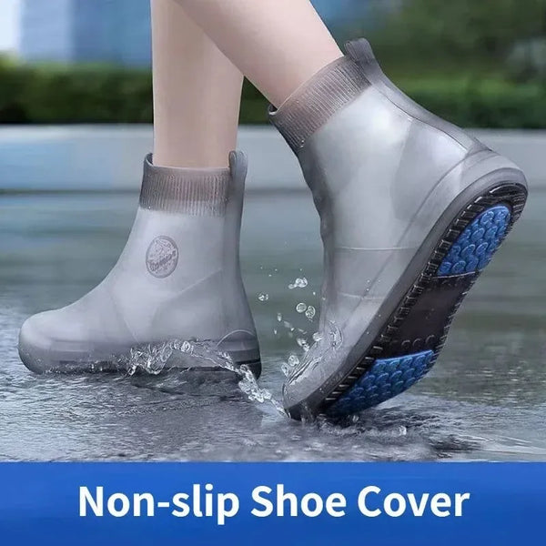 Waterproof Silicone Shoe Cover High Top Rain Boots Cover - Non-Slip Shoes Protector for Outdoor, Reusable Thickened Footwear (Children) - Trekker Essentials