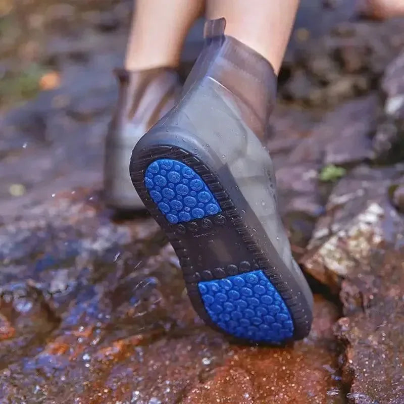 Waterproof Silicone Shoe Cover High Top Rain Boots Cover - Non-Slip Shoes Protector for Outdoor, Reusable Thickened Footwear (Children) - Trekker Essentials