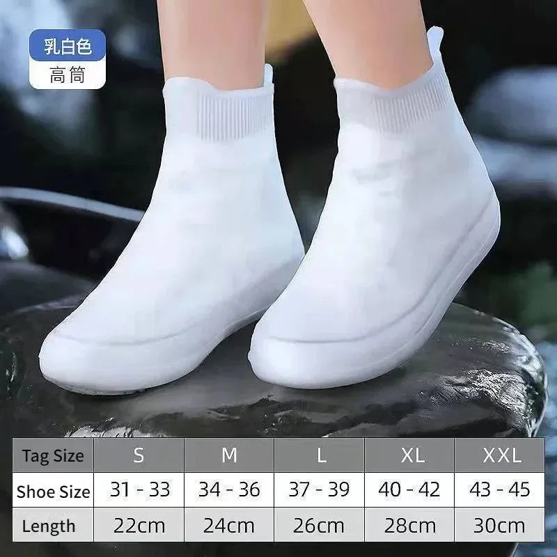 Waterproof Silicone Shoe Cover High Top Rain Boots Cover - Non-Slip Shoes Protector for Outdoor, Reusable Thickened Footwear (Children) - Trekker Essentials