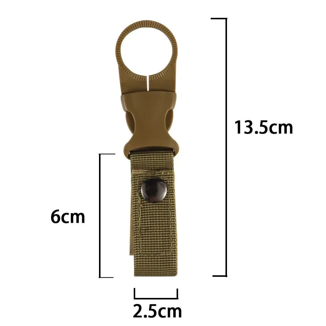 Webbing Backpack Buckle Carabiners - Quickdraw Water Bottle Hanger Holder for Outdoor Camping, Hiking, Climbing - Trekker Essentials