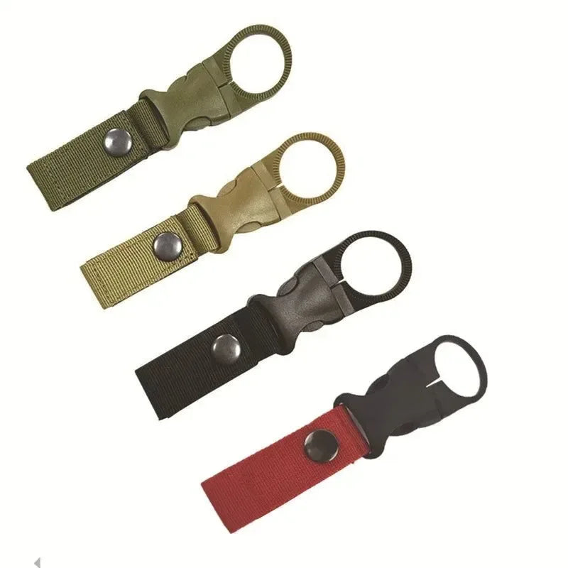 Webbing Backpack Buckle Carabiners - Quickdraw Water Bottle Hanger Holder for Outdoor Camping, Hiking, Climbing - Trekker Essentials