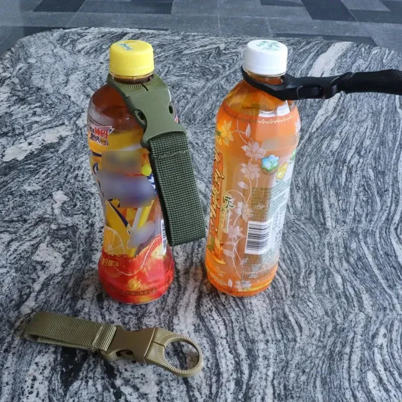 Webbing Backpack Buckle Carabiners - Quickdraw Water Bottle Hanger Holder for Outdoor Camping, Hiking, Climbing - Trekker Essentials