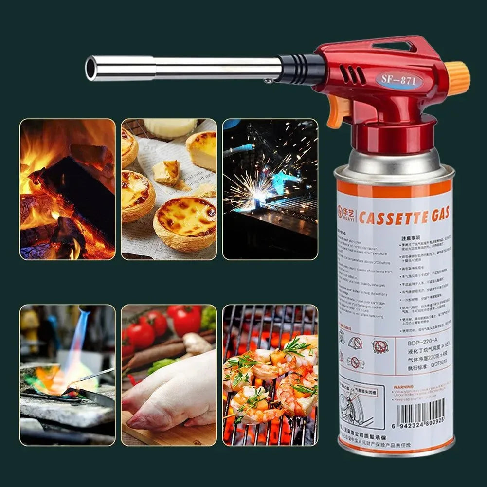 Welding Heating Burner Liquefied Propane Gas Tool for Outdoor Camping BBQ - Gas Torch Lighter for Cooking and Fire Starting - Trekker Essentials