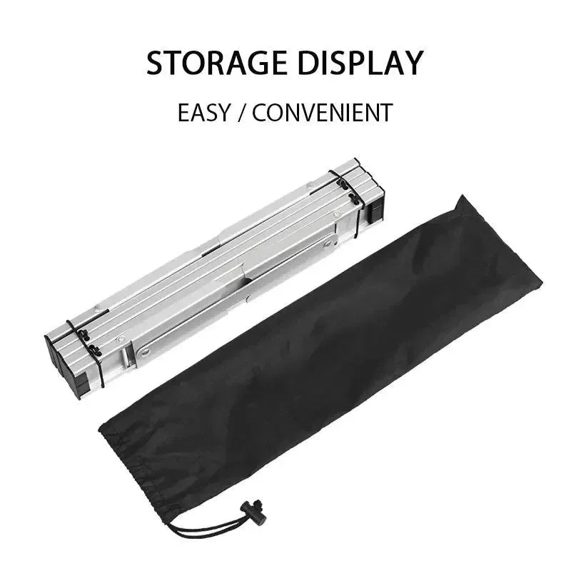 WEST TUNE Mini Ultralight Portable Aluminum Alloy Camping Table - Roll-Up Folding Table for Backpacking, Picnics, BBQ, and Outdoor Activities - Trekker Essentials