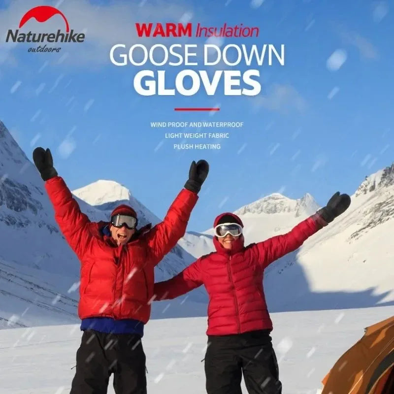 White Goose Down Gloves for Winter Sports - Trekker Essentials