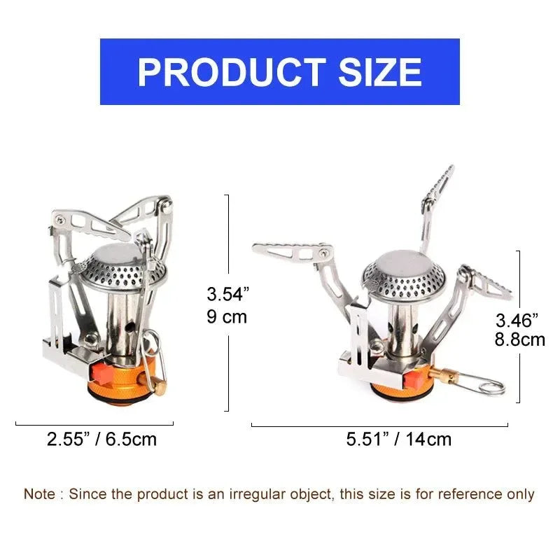Widesea Camping Gas Stove Heater - Foldable One-piece Burner for Outdoor Cooking - Trekker Essentials