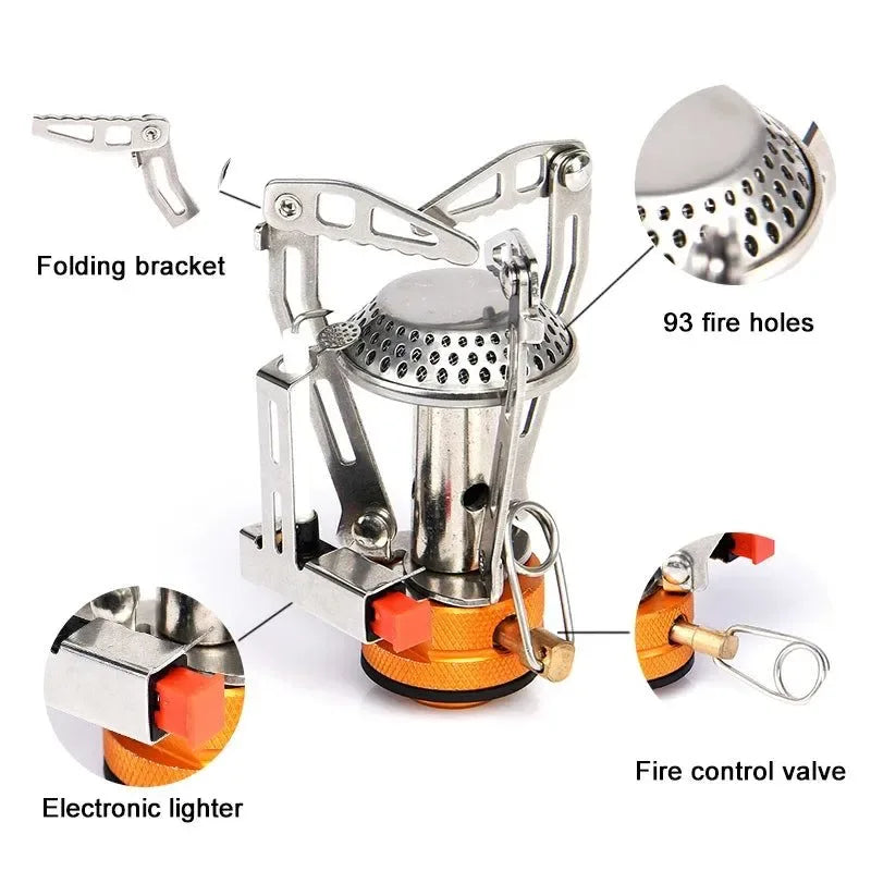 Widesea Camping Gas Stove Heater - Foldable One-piece Burner for Outdoor Cooking - Trekker Essentials