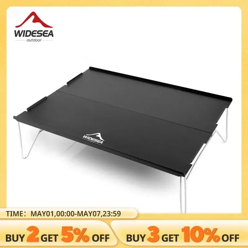 Widesea Outdoor Ultra-Light Foldable Camping Table - Portable Desk for Climbing, Fishing, Picnics, and Tourism - Trekker Essentials