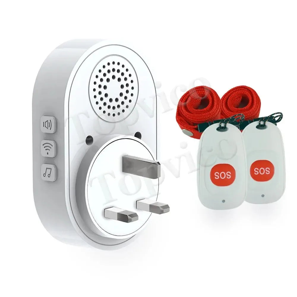 WiFi Panic Button for Elderly - Tuya Smart SOS Alarm with Wireless Call Caregiver Pager for Senior Care - Trekker Essentials