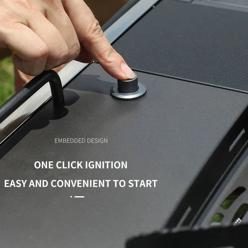 Wild Journey 304 Stainless Steel Folding Table - Perfect for Camping, Picnic, and BBQ - Trekker Essentials